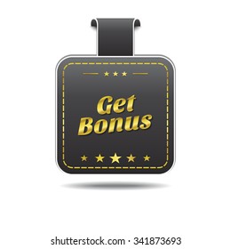 Get Bonus golden Vector Icon Design