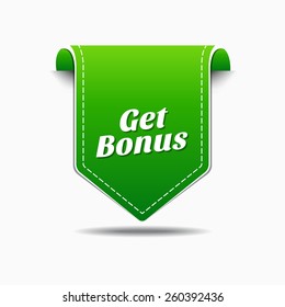 Get Bonus Green Vector Icon Design