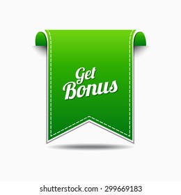 Get Bonus Green Vector Icon Design
