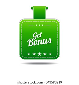 Get Bonus Green Vector Icon Design