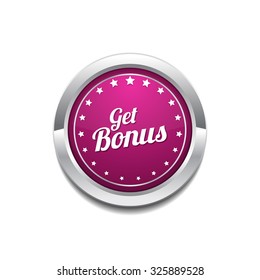 Get Bonus Pink Vector Button Icon