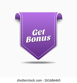 Get Bonus Purple Vector Icon Design