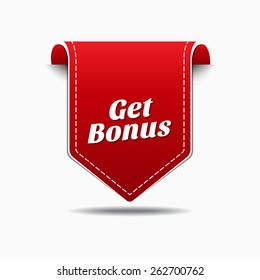 Get Bonus Red Vector Icon Design