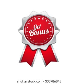 Get Bonus Red Vector Icon Design