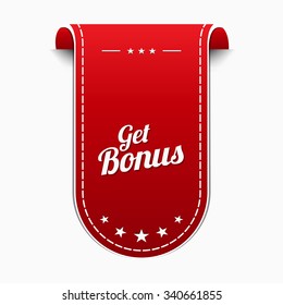 Get Bonus Red Vector Icon Design