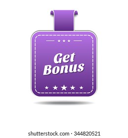 Get Bonus Violet Vector Icon Design