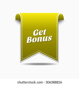 Get Bonus Yellow Vector Icon Design