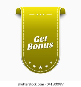 Get Bonus Yellow Vector Icon Design