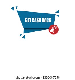 get cash back banner.sign,label,tag