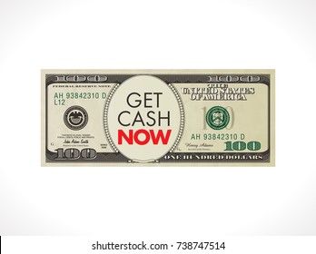 Get cash now - fast loan concept - 100 dollars 