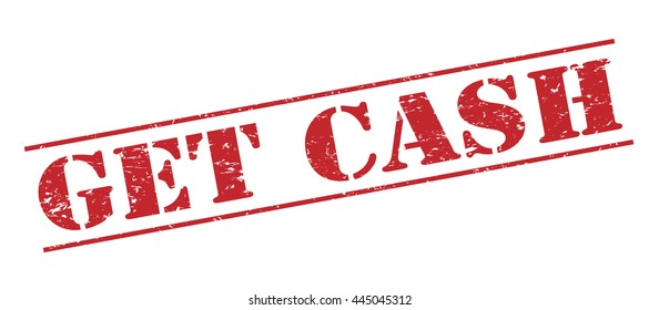 get cash vector stamp on white background
