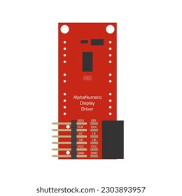 Get a clear and detailed illustration of an alphanumeric display in vector EPS format for all your project needs