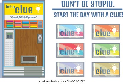 get a clue vintage vending machine