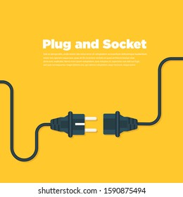 Get connected plug and socket flat icon