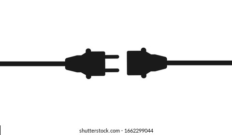 Get connected plug and socket flat icon