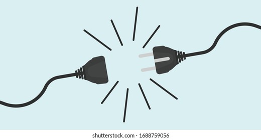 Get connected plug and socket flat icon