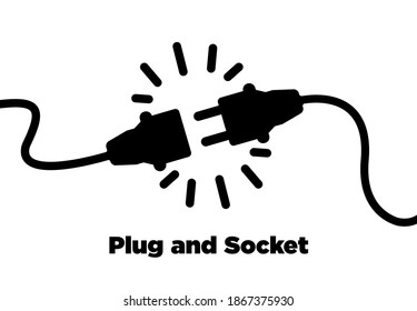 Get connected plug and socket flat icon