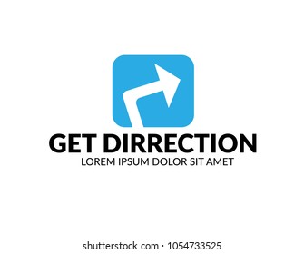 Get dirrection ikon. Can be used as logo or icon for websites, mobile or UI application
