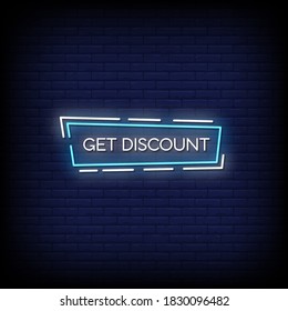 Get Discount Neon Signs Style Text Vector