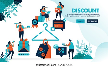 Get a discount with verify payment. Get prizes and more discount promos for loyal users. Giving a thumb. Flat vector illustration for landing page, web, website, banner, mobile apps, flyer, poster
