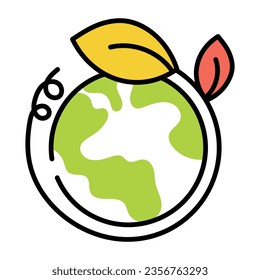 Get a doodle icon of healthy world  