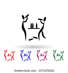 Get drunk at party multi color icon. Simple glyph, flat vector of party icons for ui and ux, website or mobile application