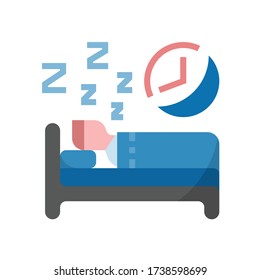 Get enough rest vector icon illustration sign