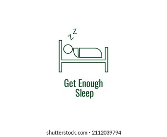 get enough sleep icon vector illustration 
