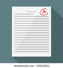 Get A for the exam , vector design for education.