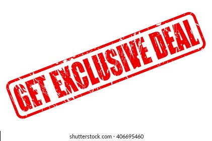 GET EXCLUSIVE DEAL red stamp text on white