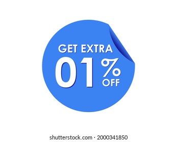 Get Extra 1% percent off Sale Round sticker