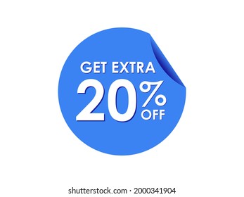 Get Extra 20% percent off Sale Round sticker