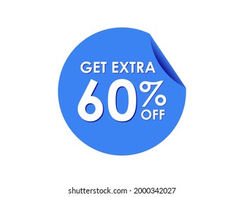 Get Extra 60% percent off Sale Round sticker