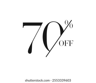 Get Extra 70% off sign. Discount offer price sign. Discount tag for shopping, marketing, advertisement, banner and web. Vector Isolated illustration.