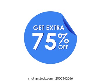 Get Extra 75% percent off Sale Round sticker