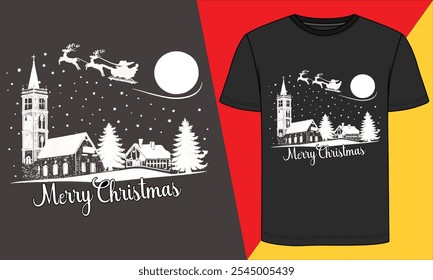 Get festive with our cozy Christmas T-shirt Perfect for holiday gatherings and spreading cheer all season long.