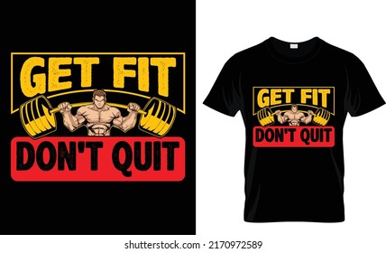 Tauchen Sie fit und lassen Sie das T-Shirt-Design nicht aufhören