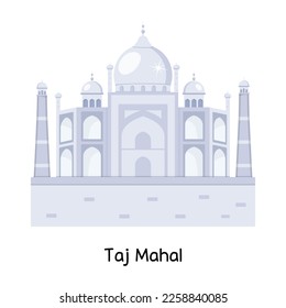Obtén un diseño plano de taj mahal 