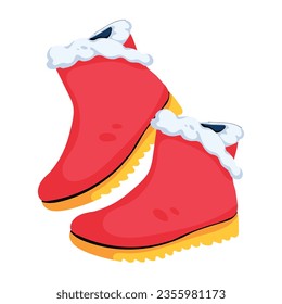 Icono plano de las botas de tobillo 