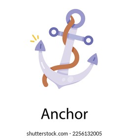 Obtener un icono plano del anclaje del barco 