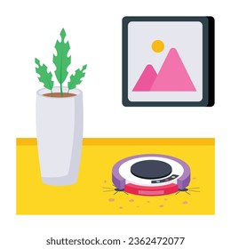 Obtener un icono plano del vacío inteligente 