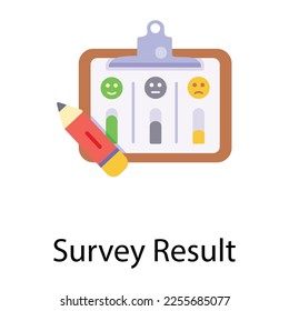 Get a flat icon of survey result 