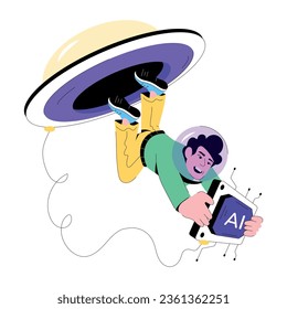 Obtener una ilustración plana de ai 