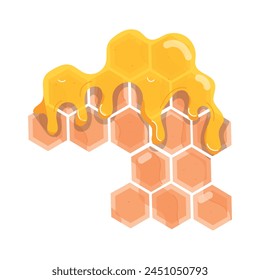 Get flat sticker of bee comb