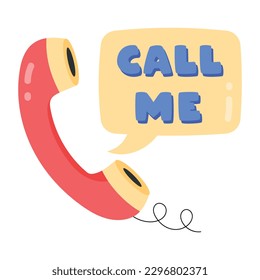 Get a flat sticker of call me 