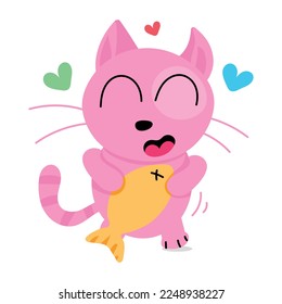 Get a flat sticker of cat food 