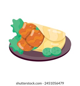 Get flat sticker of enchilada