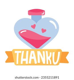 Get a flat sticker of love potion 