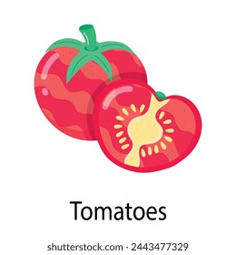 Get flat sticker of tomatoes