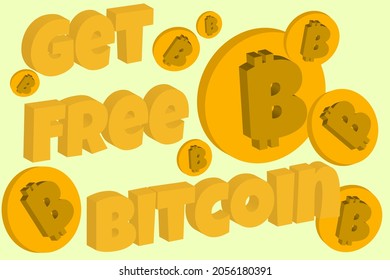 Get Free Bitcoin Lettering with bitcoin ornaments, suitable for use as a resource for articles, marketing, game rewards, promotions, and everything related to crypto currency